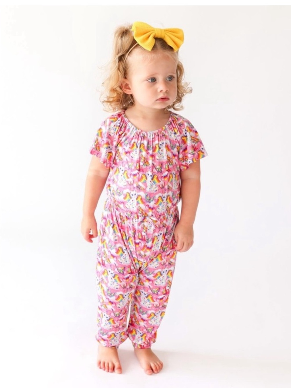 Girl's Posh Peanut Lisa Frank Angel Kitty Romper. Size 12-18M EUC.